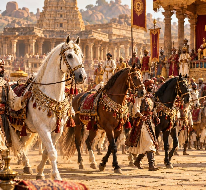 Hampi’s royal horses came from Arabia and Central Asia